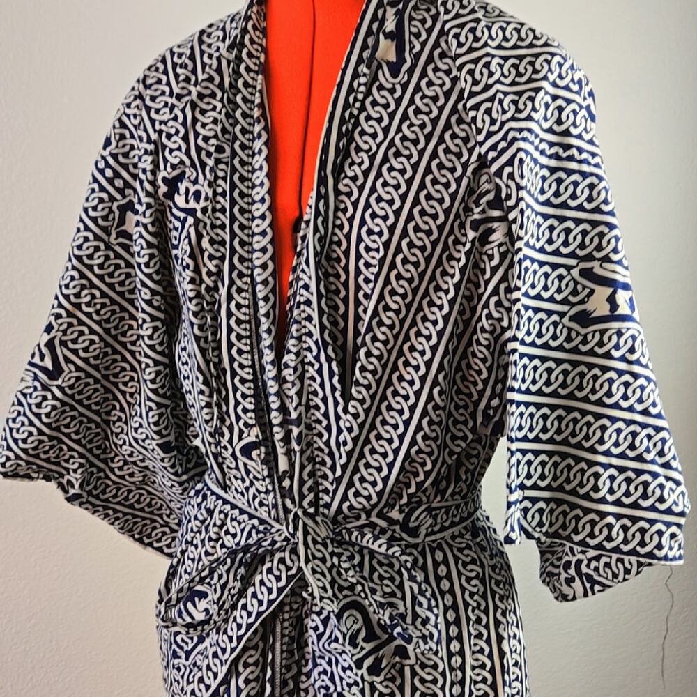 Japanese yukata kimono bathrobe, 100% cotton - Picture 4 of 6